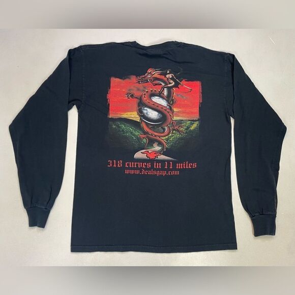 Deals Gap Resort The Dragon 318 Curves In 11 Miles Motorcycle T-shirt Men Medium - Picture 1 of 6
